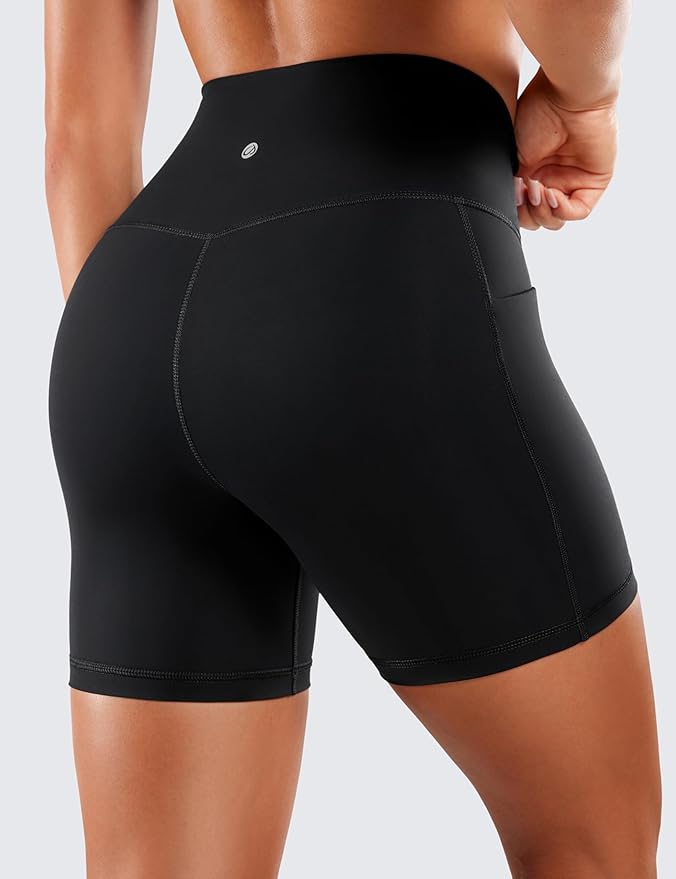 CRZ YOGA Women's Hugged Feeling Compression Leggings - Thick High Waisted Workout Leggings 25"
