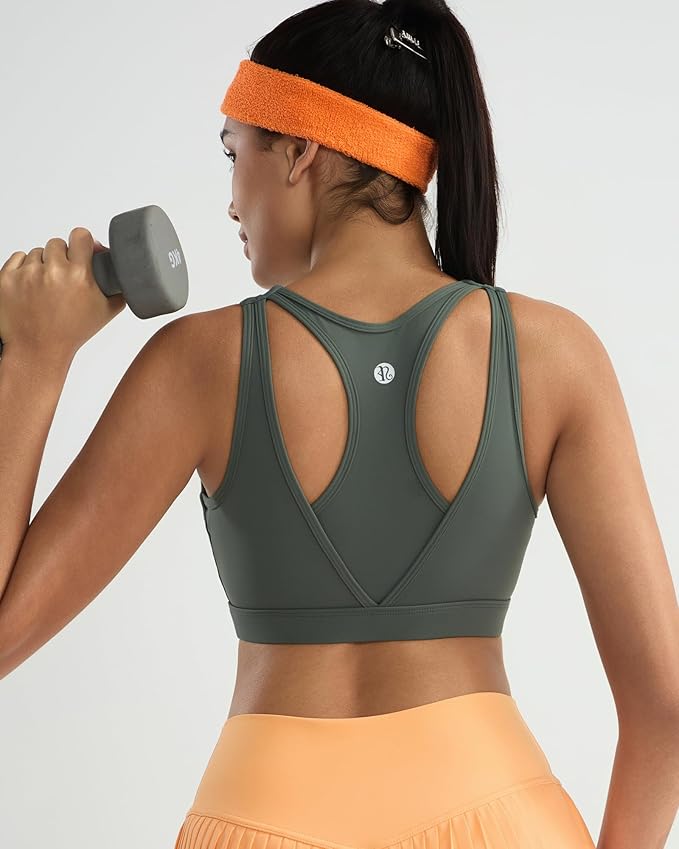 RUNNING GIRL Sports Bras for Women High Support,Molded Cup High Impact Sports Bra Racerback Workout Yoga Running Bra