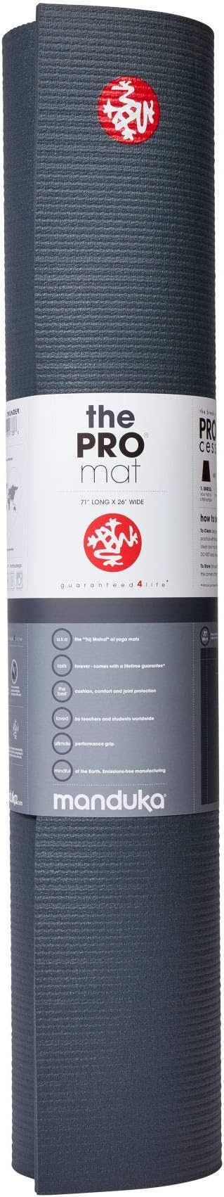 Manduka PRO Yoga Mat – Premium 6mm Thick Mat, High Performance Grip, Ultra Dense Cushioning for Support and Stability in Yoga, Pilates, Gym and Any General Fitness