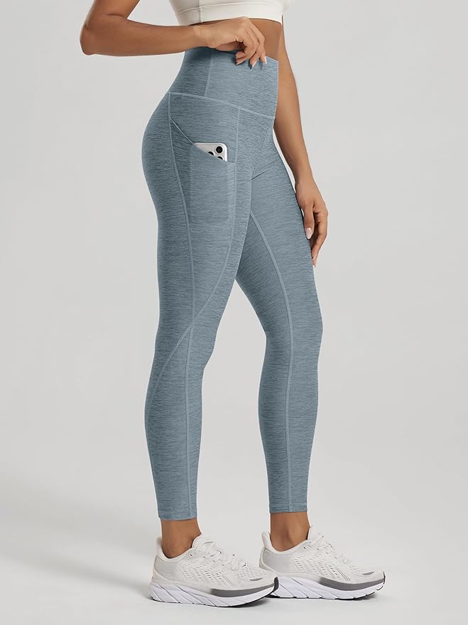 ODODOS Women's High Waisted Yoga Leggings with Pockets, Tummy Control Non See Through Workout Athletic Running Yoga Pants