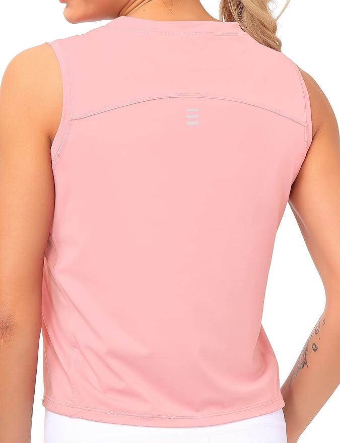 Dragon Fit Womens Ice Silk Workout Tank Tops Sleeveless Cropped Yoga Shirt for Running Gym Summer