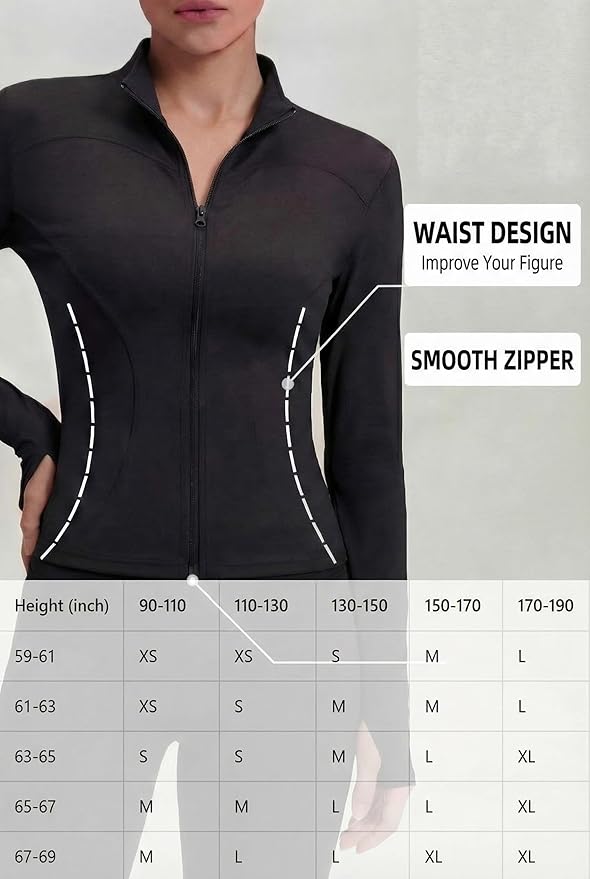 Shyyween 3 Pack Women's Workout Jacket Slim Fit Cropped Jacket Zip up Athletic Tops with Thumb Hole Running Gym Yoga