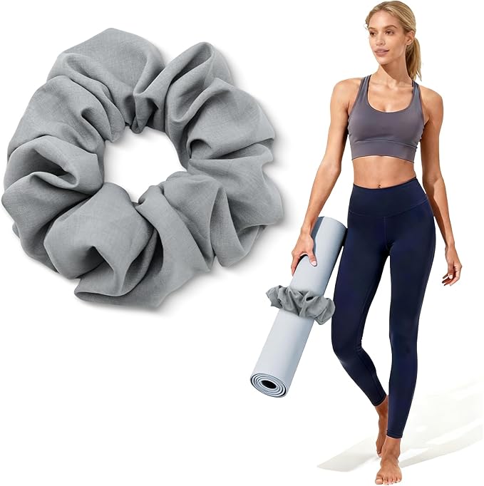 Yoga Mat Scrunchie - Stylish Holder, Durable & Elastic Fabric - Fits All Standard Mats (Mat Not Included)