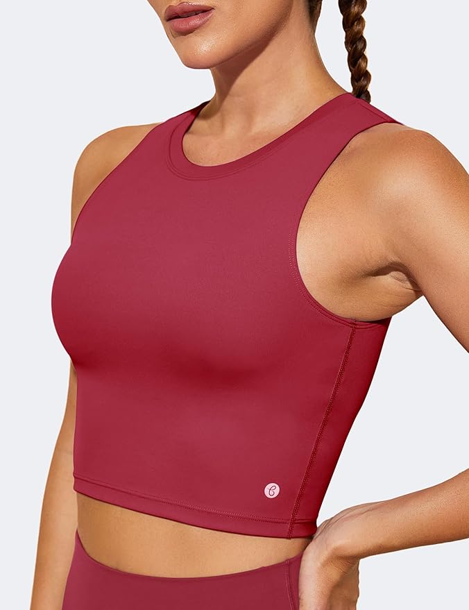 Natural Feelings Nudi Sports Bras for Women Removable Padded Yoga Tank Tops Sleeveless Fitness Workout Crop Tops