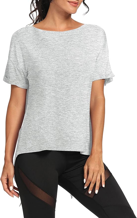 Bestisun Workout Tank Tops Open Back Yoga Exercise Shirts Tie Back Athletic Clothes for Women