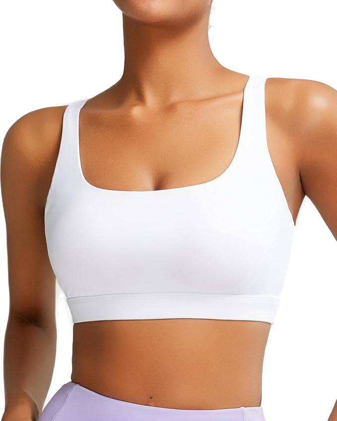 RUNNING GIRL Sports Bra for Women, Molded Cup High Impact Sports Bras for Women with Sewn in Pads