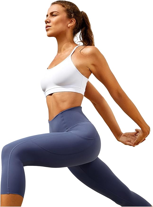 Buauty 2 Packs Y Back Sports Bra for Women, Low Impact Padded Racerback Spaghetti Strap Bras, Workout Yoga Tops