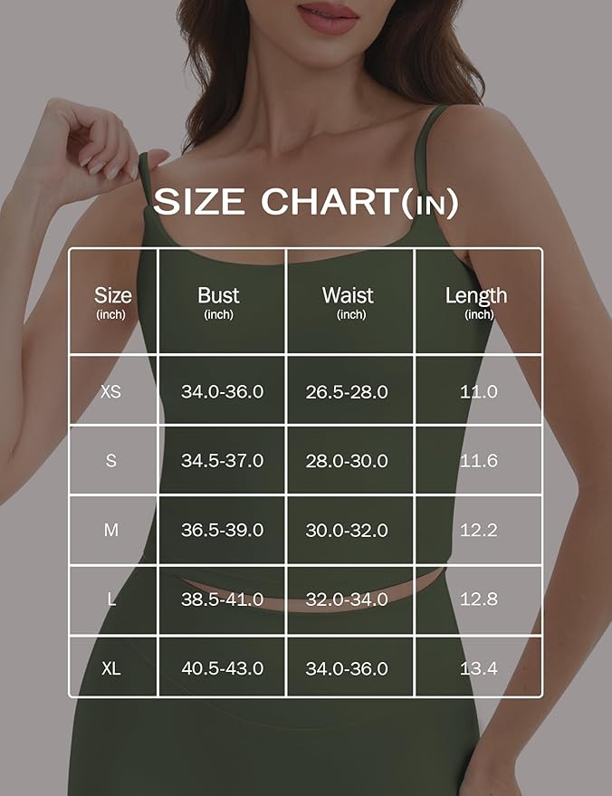 Ieumaz Strappy Crop Top for Women Scoop Neck Longline Gym Workout Sports Bras Built in Removable Pads Yoga Camisole Tank Top