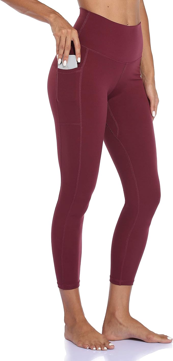 Colorfulkoala Women's High Waisted Yoga Pants 7/8 Length Leggings with Pockets