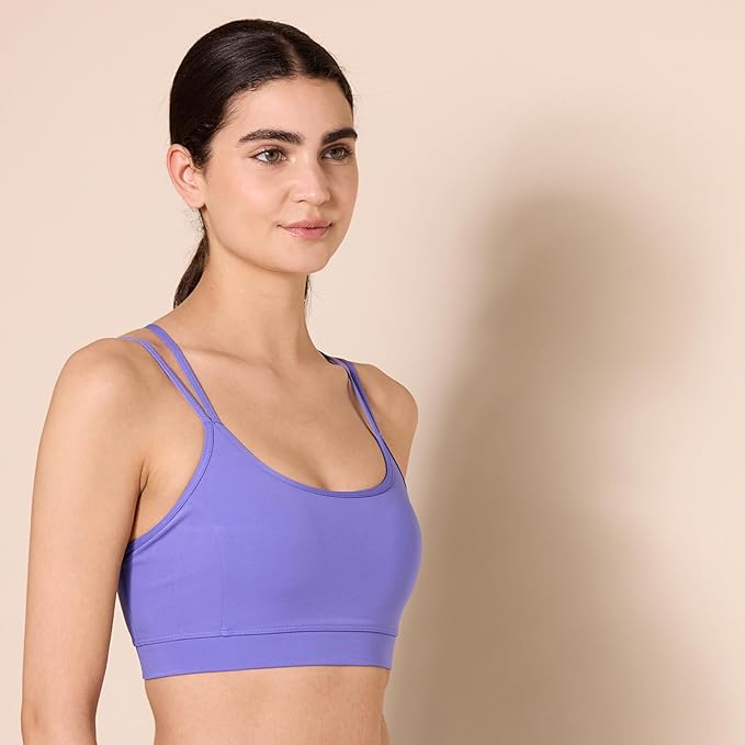 Amazon Essentials Women's Padded Comfy Sports Bra - Active Sculpt Strappy Back