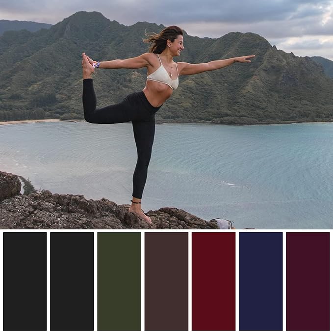 TNNZEET 7 Pack Leggings for Women - High Waisted Yoga Pants with Pockets Black Leggings Women Full Length & Capri