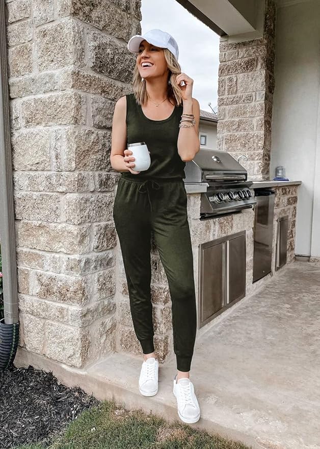 PRETTYGARDEN Women's Two Piece Outfit Sets Casual Summer Sleeveless Matching Lounge Wear Spring Travel Clothes Tracksuit