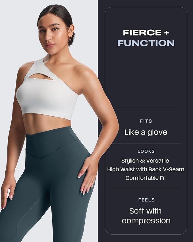 Aoxjox High Waisted Workout Leggings for Women Tummy Control Buttery Soft Yoga Metamorph Deep V Pants 26"