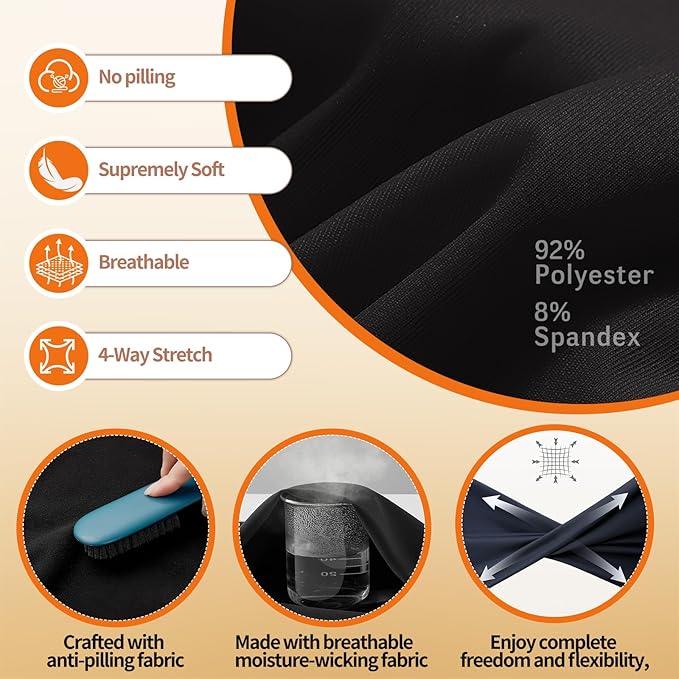 FULLSOFT 3 Pack Leggings for Women High Waisted Soft Black Yoga Pants for Workout Athletic Running Reg & Plus Size