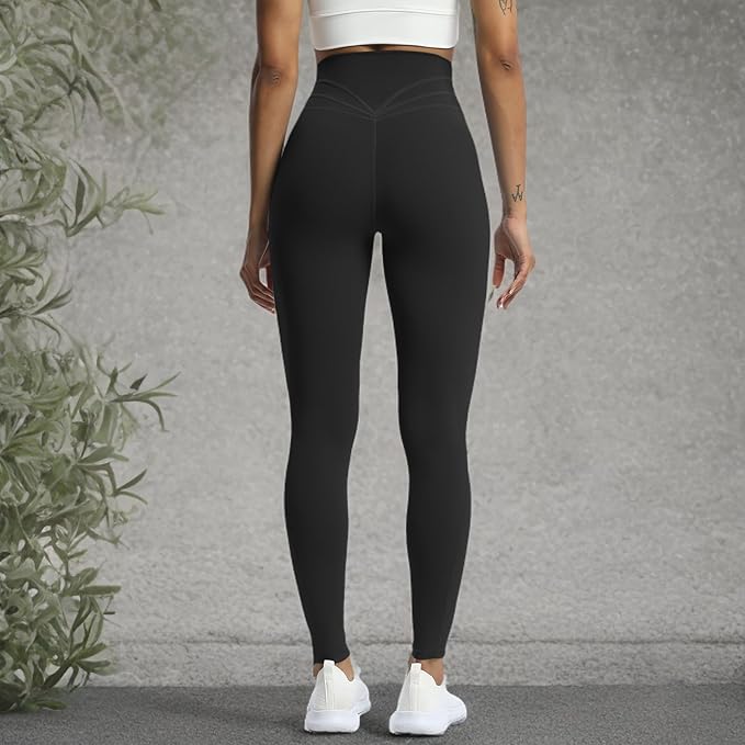 Aoxjox High Waisted Workout Leggings for Women Trinity Yoga Pants 26.5"