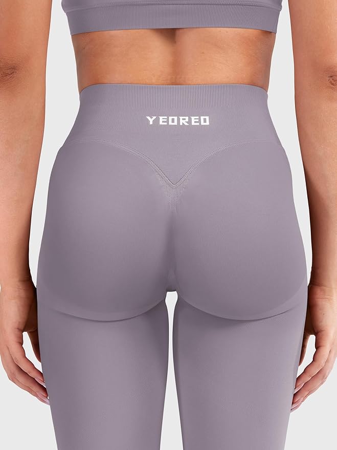 YEOREO Butt Lifting Leggings for Women Seamless Hidden Scrunch Workout Leggings 24" Baderiy Gym Yoga Booty Pants