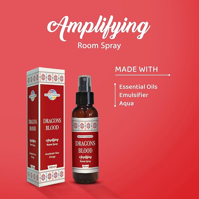 Sacred Element's Dragon's Blood Room Spray | Natural Purifying Mist for Energy Clearing, Negativity Release, Spiritual Balance & Aromatherapy | 3.38 Fl Oz / 100ml Non-Toxic Air Freshener