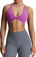 Aoxjox Women's Workout Sports Bras Fitness Metamorph Sienna Twist Bra Yoga Crop Tank
