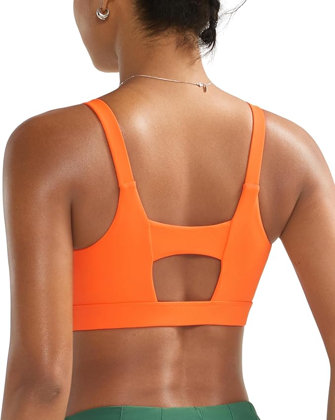 RUNNING GIRL Sports Bra for Women High Support, Molded Cup High Impact Sports Bras with Sewn in Pads