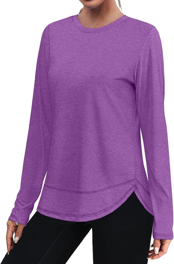 XIEERDUO Women's Workout Tops Long Sleeve Quick Dry Shirts for Hiking Running S-3XL