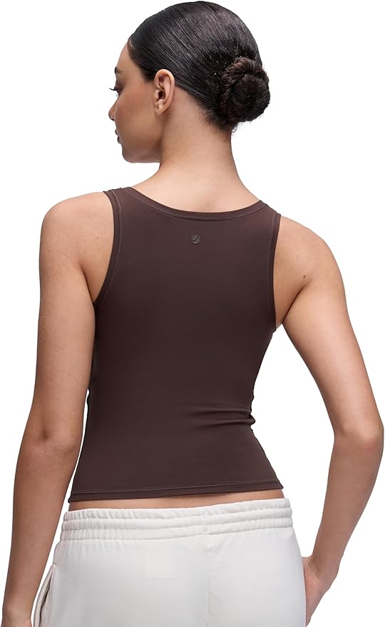 CRZ YOGA Softembrace Scoop Neck Tank Tops for Women - Casual Going Out Soft Double Lined Crop Basic Sleeveless Shirts