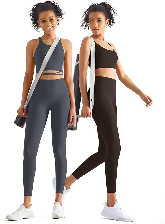 3 Pack Leggings with Pockets for Women,Butt Lift High Waisted Tummy Control Workout Yoga Pants Reg & Plus Size