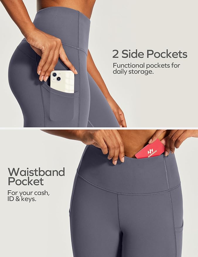 Ewedoos Capri Leggings for Women High Waisted Yoga Pants with Pockets for Women Tummy Control Workout Leggings Yoga Capris