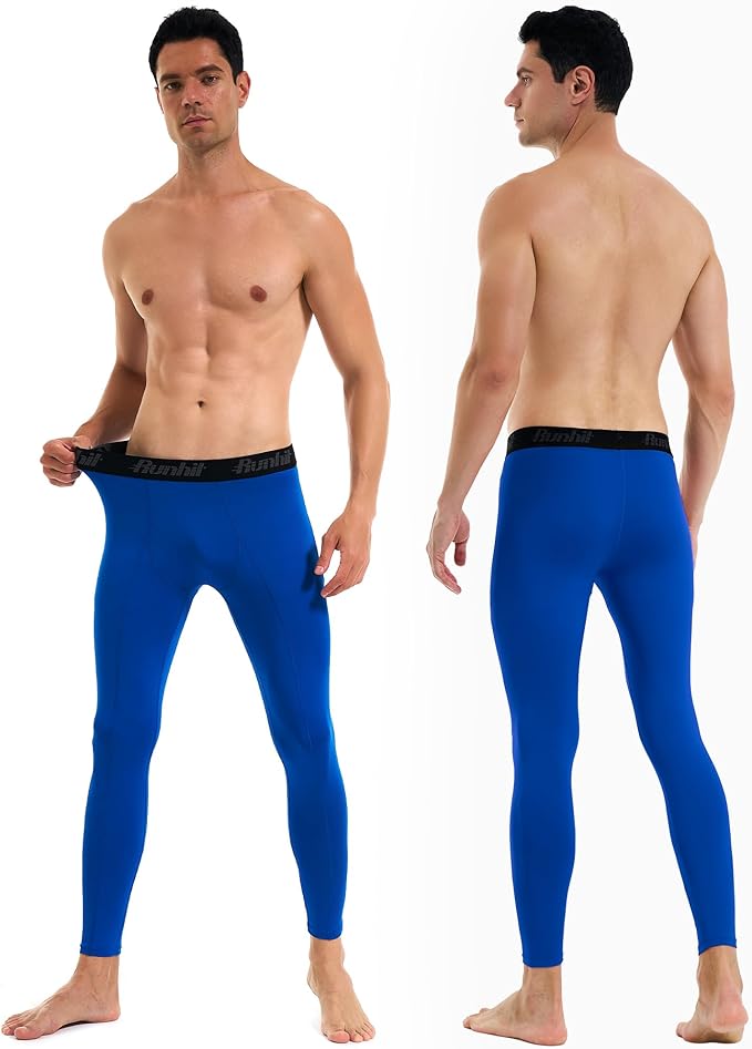Runhit Men’s Compression Pants Running Tights Workout Leggings Athletic Base Layer Pants for Sports Yoga Basketball