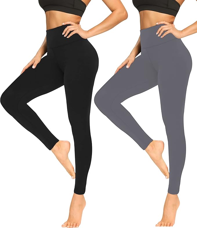 FULLSOFT Buttery Soft Leggings for Women - High Waisted Tummy Control No See Through Workout Yoga Cycling Tights Pants