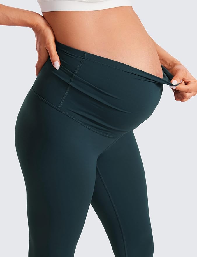 CRZ YOGA Butterluxe Maternity Leggings 25" - Over The Belly Buttery Soft Workout Activewear Yoga Womens Pregnancy Pants