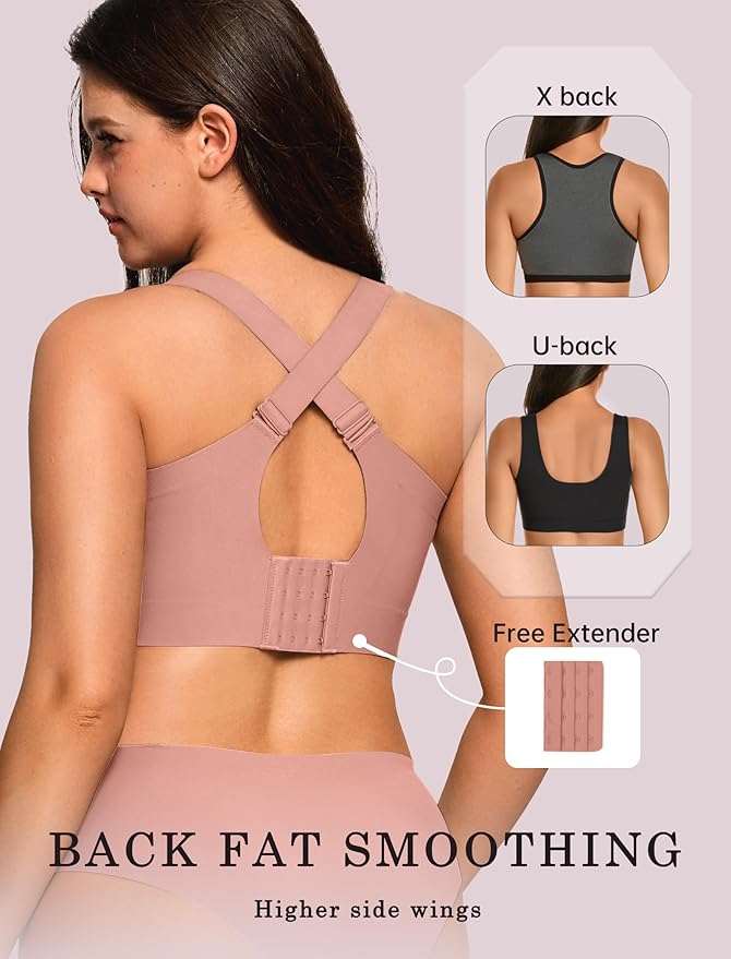 OEAK Womens Wireless Jelly Bra Plus Size Supportive Seamless Bras Full Coverage Push Up Comfortable No Underwire Tshirt Bras