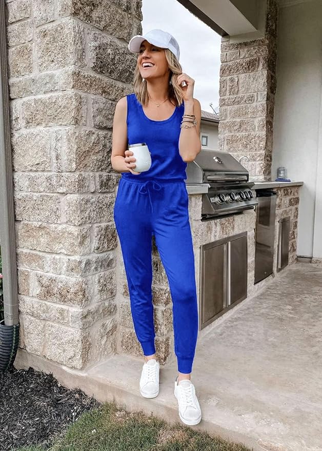 PRETTYGARDEN Women's Two Piece Outfit Sets Casual Summer Sleeveless Matching Lounge Wear Spring Travel Clothes Tracksuit
