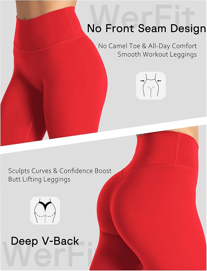 Unthewe Naked-Feel No Front Seam Leggings for Women - High Waisted Buttery Soft Workout Yoga Pants 25"