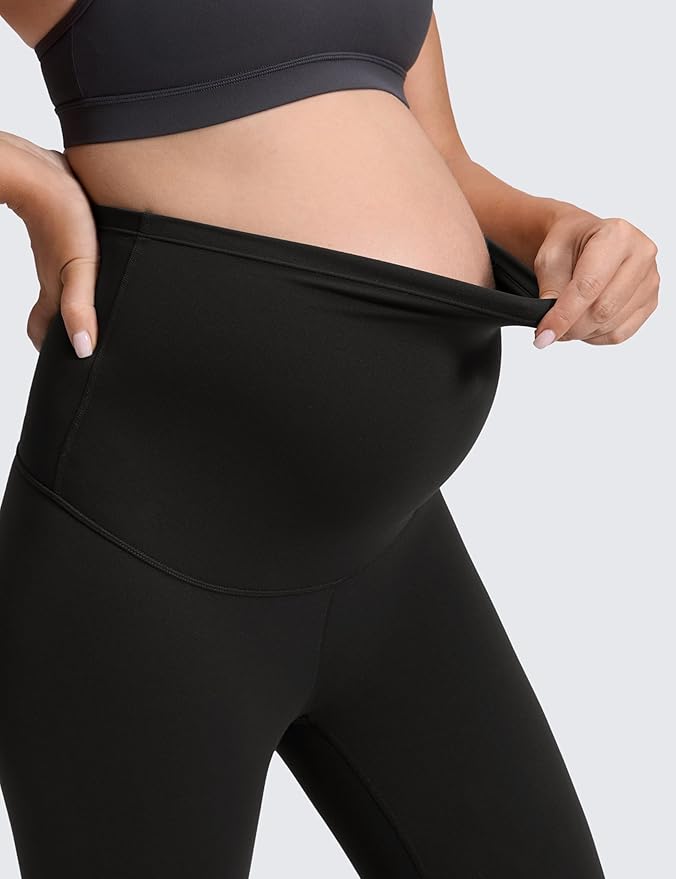 CRZ YOGA Butterluxe Maternity Leggings 25" - Over The Belly Buttery Soft Workout Activewear Yoga Womens Pregnancy Pants