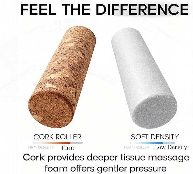 Cork Roller -Large,Foam Rollers Substitute for Muscle Restoration, Massage Therapy, Sport Recovery and Physical Therapy -24in