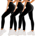 SINOPHANT 3 Pack Leggings for Women - High Waisted Buttery Soft Yoga Pants for Workout Athletic Sports