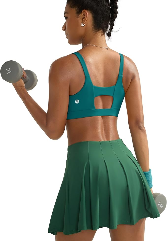 RUNNING GIRL Sports Bra for Women High Support, Molded Cup High Impact Sports Bras with Sewn in Pads