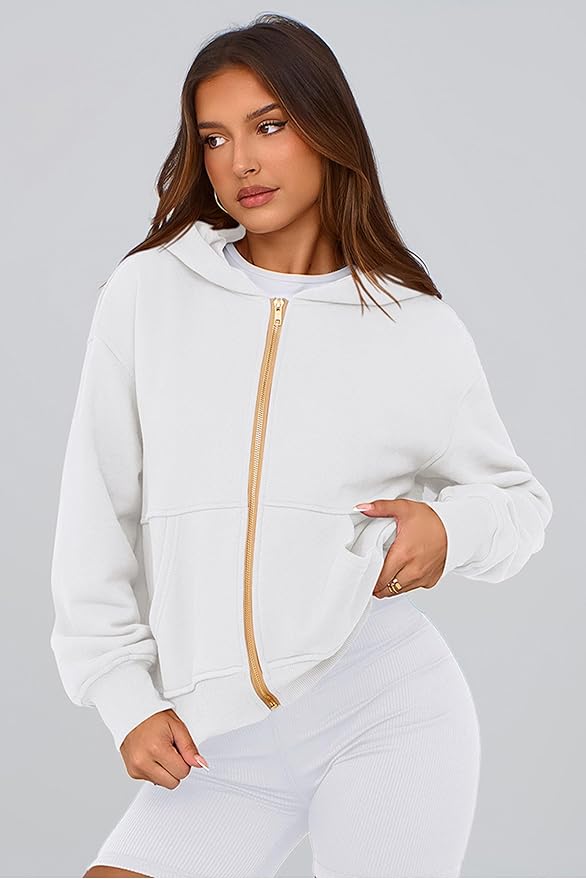 PRETTYGARDEN Hoodies for Women Sweatshirt Zip Up Hoodie Fall Fashion 2026 Trendy Long Sleeve Jackets Winter Clothing Outfits