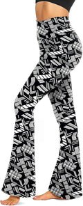 TNNZEET Black Flare Leggings for Women, Crossover Yoga Pants with Pockets Bootcut Flared Leggings