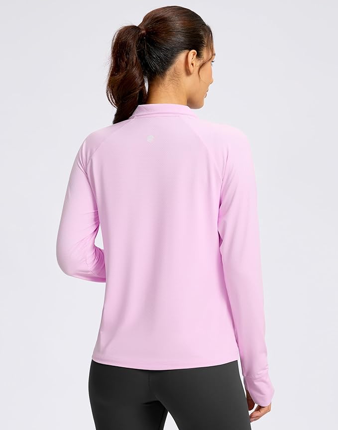 G Gradual Women's Lightweight Athletic Jacket Sun Protection UPF 50+ Zip Up 4 Pockets Long Sleeve Shirts Workout Running