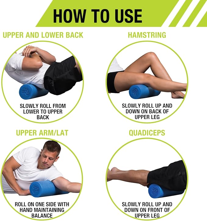 Pro-Tec Athletics Foam Roller, Deep Tissue Massage Roller for Recovery, Therapy, Flexibility, Circulation, and Muscle Release