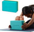 Gaiam Yoga Block - Supportive Latex-Free Eva Foam - Soft Non-Slip Surface with Beveled Edges for Yoga, Pilates, Meditation