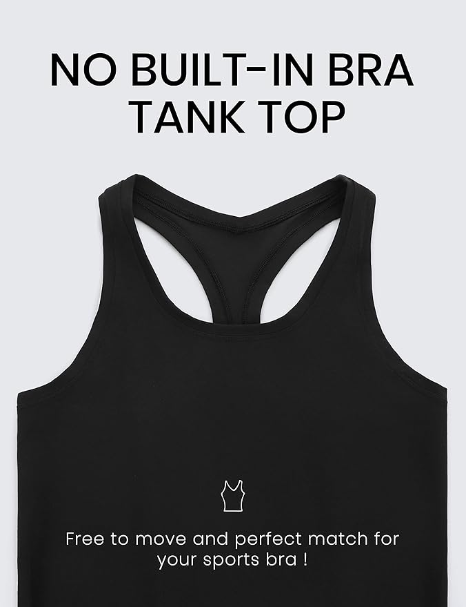 CRZ YOGA Butterluxe Racerback Tank Tops for Women - Yoga Workout Casual Gym Athletic Camisole Tight Sleeveless Shirts
