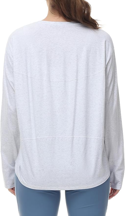 THE GYM PEOPLE Women's Long Sleeve Workout Shirts Back Loose Fit Running Tee Tops with Thumb Hole