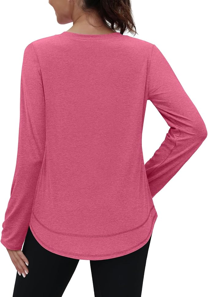 XIEERDUO Women's Workout Tops Long Sleeve Quick Dry Shirts for Hiking Running S-3XL