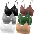 PAXCOO Bras for Women Pack of 6, Bralettes for Women Padded, Sports Bras for Women