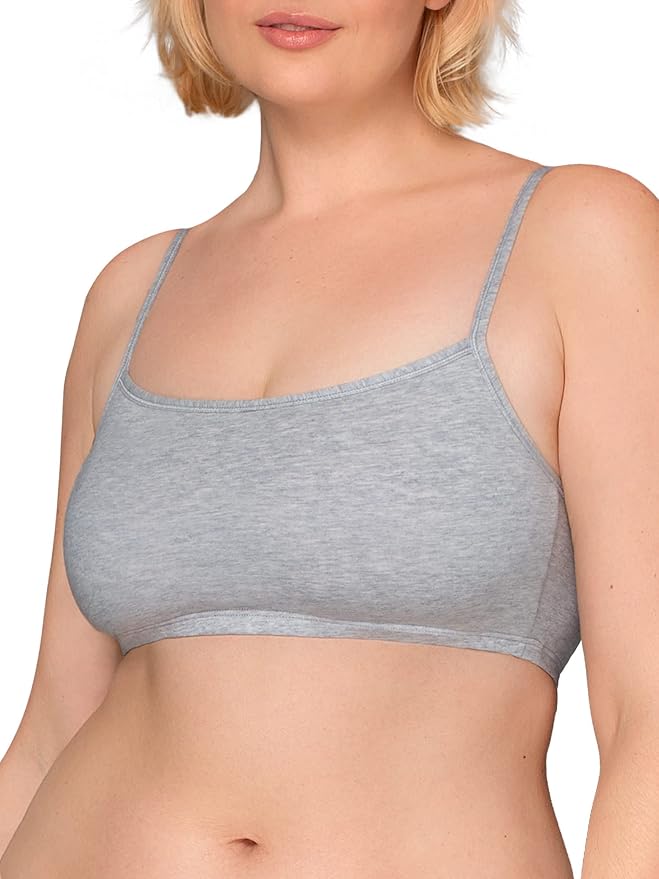 Fruit of the Loom Women's Spaghetti Strap Cotton Pullover Sports Bra Value Pack