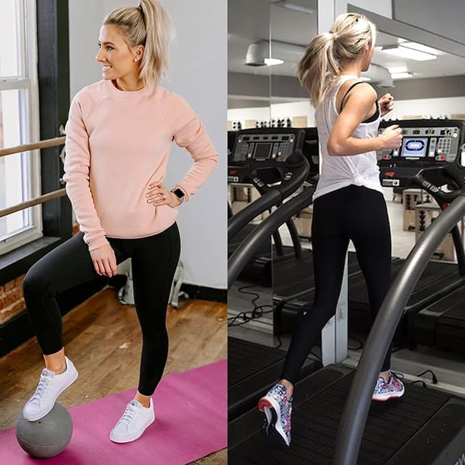 High Waisted Leggings for Women - Soft Athletic Tummy Control Yoga Pants for Cycling Dance Tights