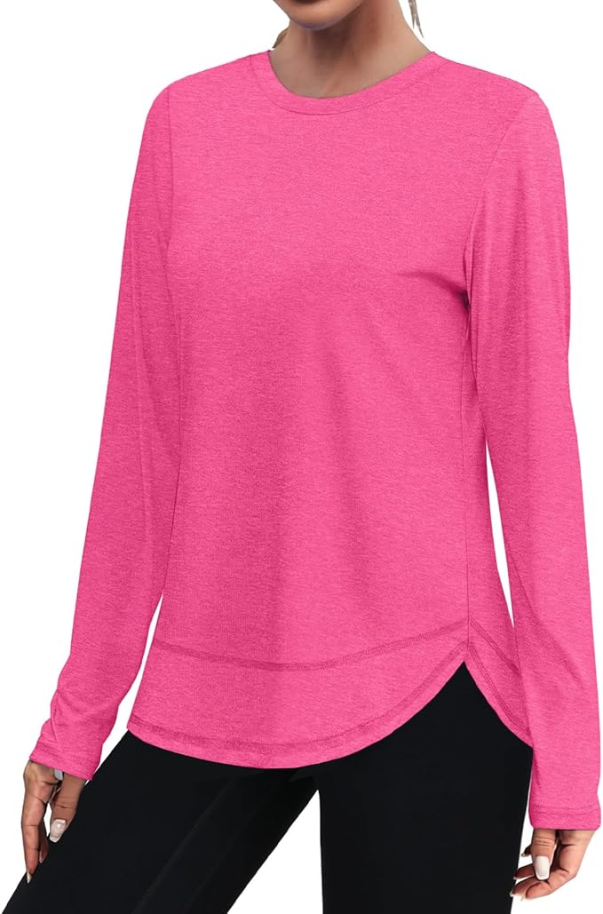 XIEERDUO Women's Workout Tops Long Sleeve Quick Dry Shirts for Hiking Running S-3XL
