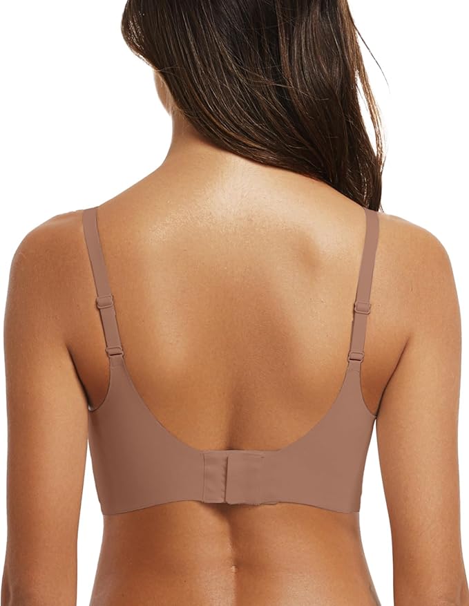 OEAK Womens Wireless Jelly Bras Comfortable Push Up Bra No Underwire Gel Bra Full Support Lift Everyday Seamless Tshirt Bras